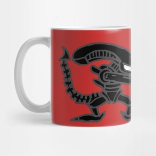 the fighting alien {grey} Mug